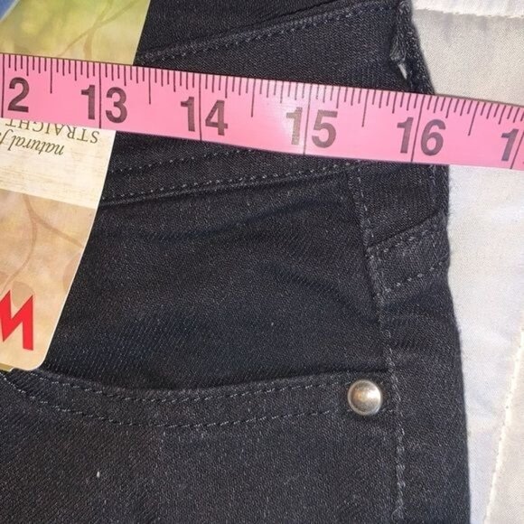 Wrangler Womens Black Straight-Leg Jeans Size 12M Stretch Cotton Blend Denim - Picture 10 of 12